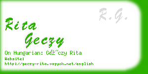 rita geczy business card